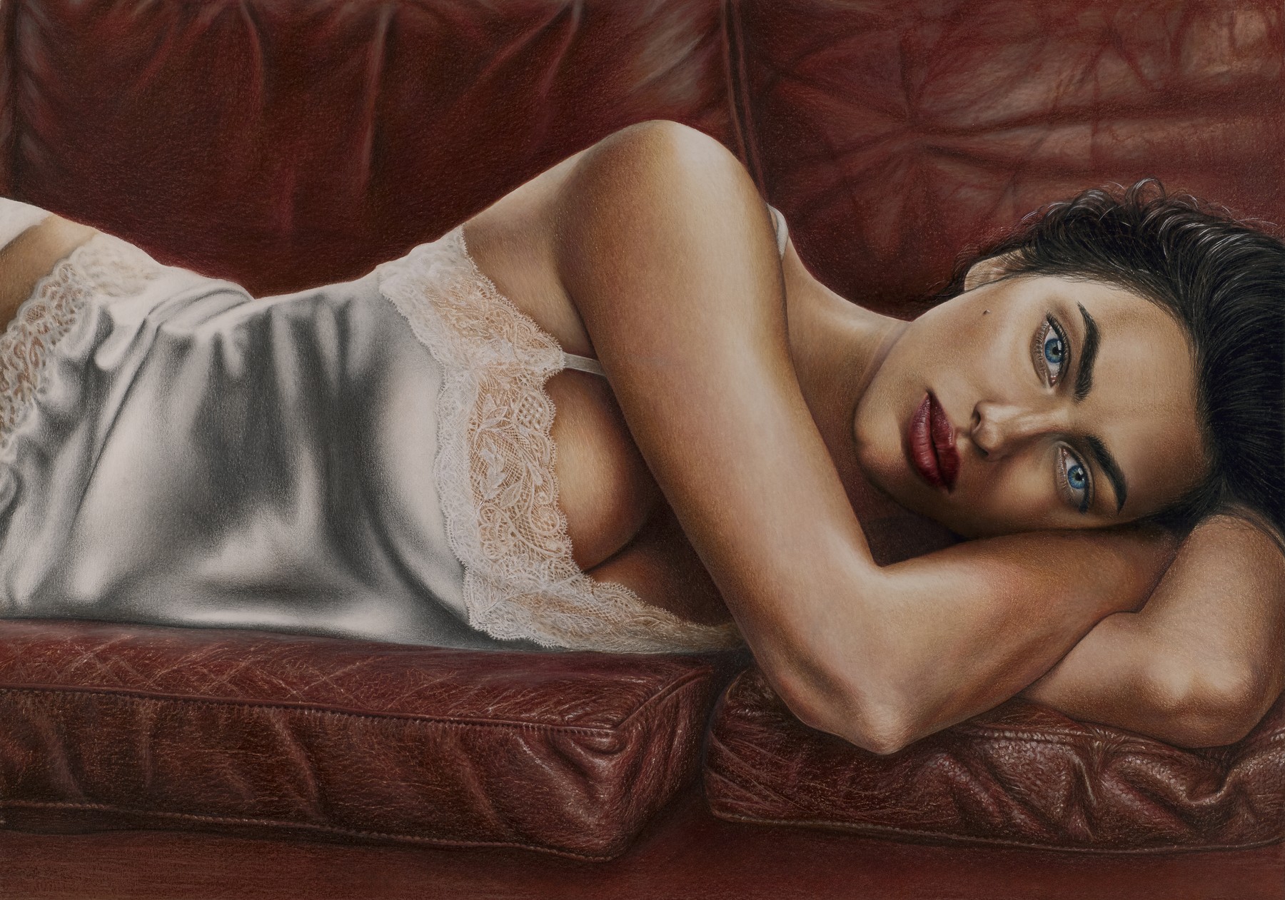 In the Moment, original coloured pencil artwork by Alireza Hemadani, Faber-Castell Albrecht Dürer on Bristol board, 42 × 59 cm